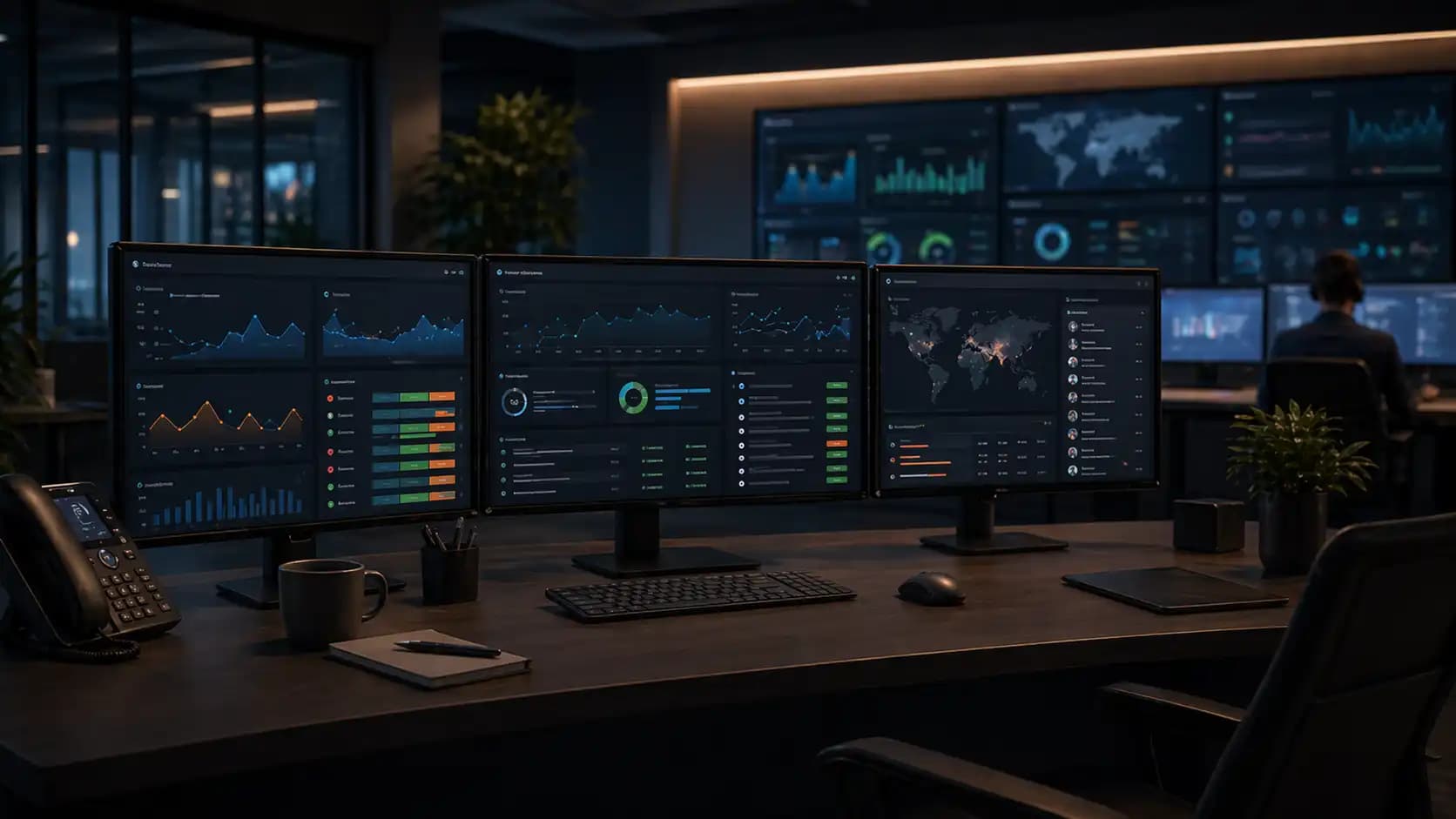 Production monitoring and maintenance workspace
