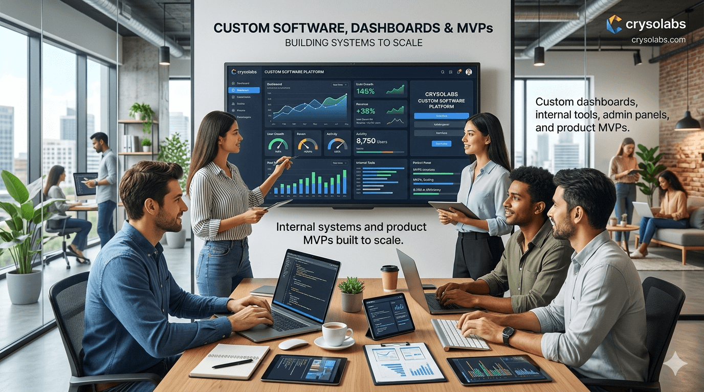Custom software, dashboards and MVP development by CrysoLabs
