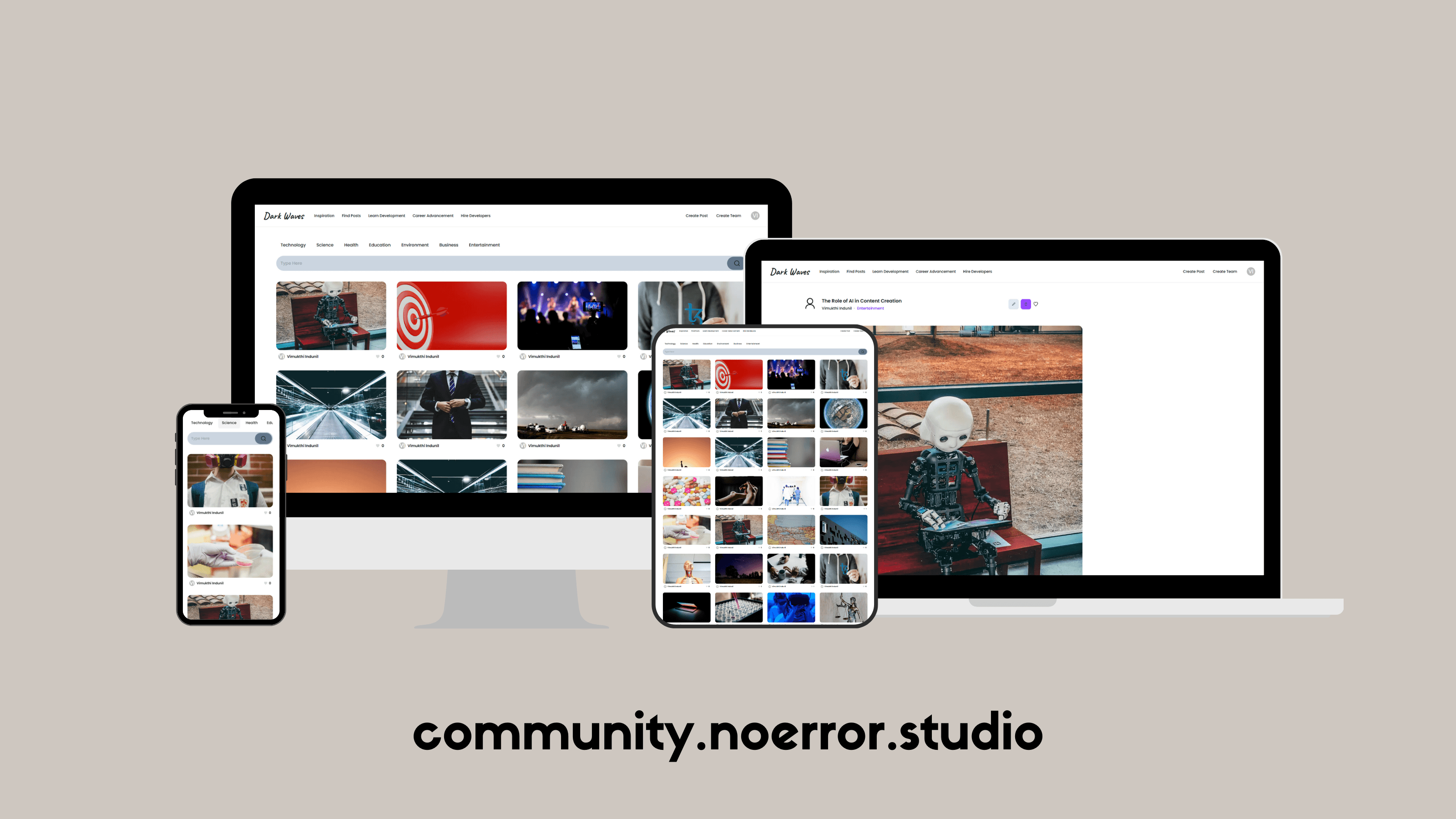 Dark Waves Community Rewamp New AI creatd posts