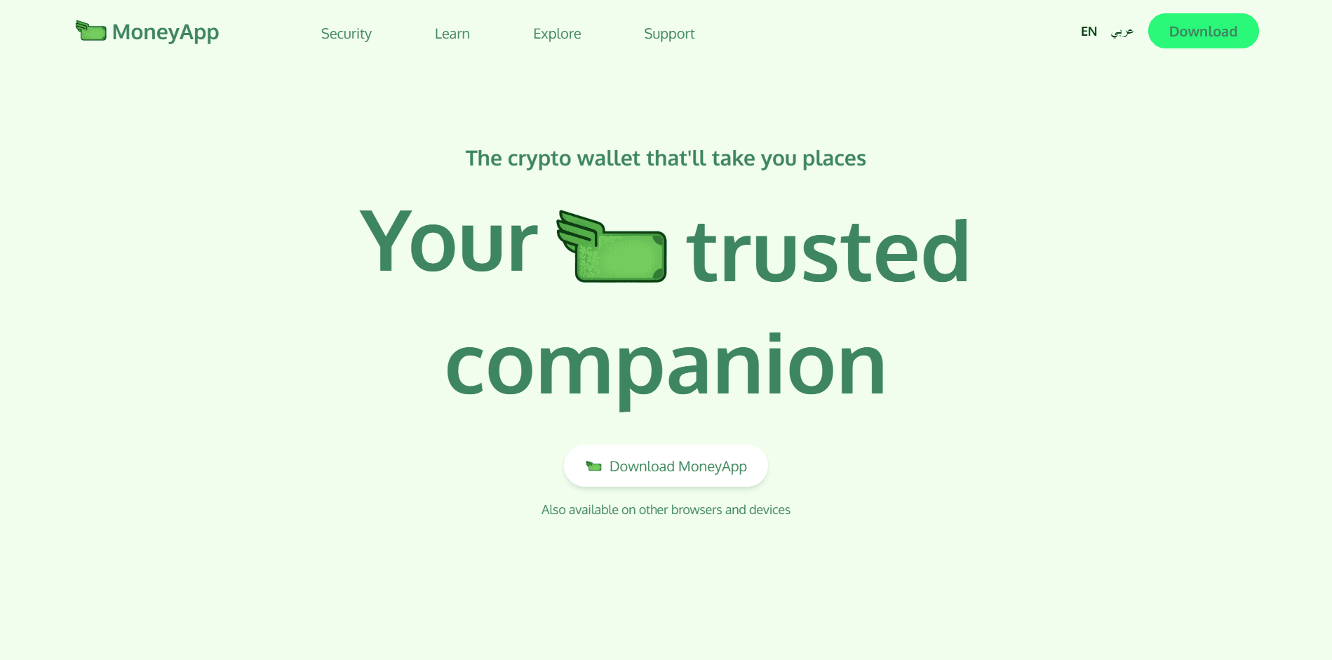MoneyApp Landing Page
