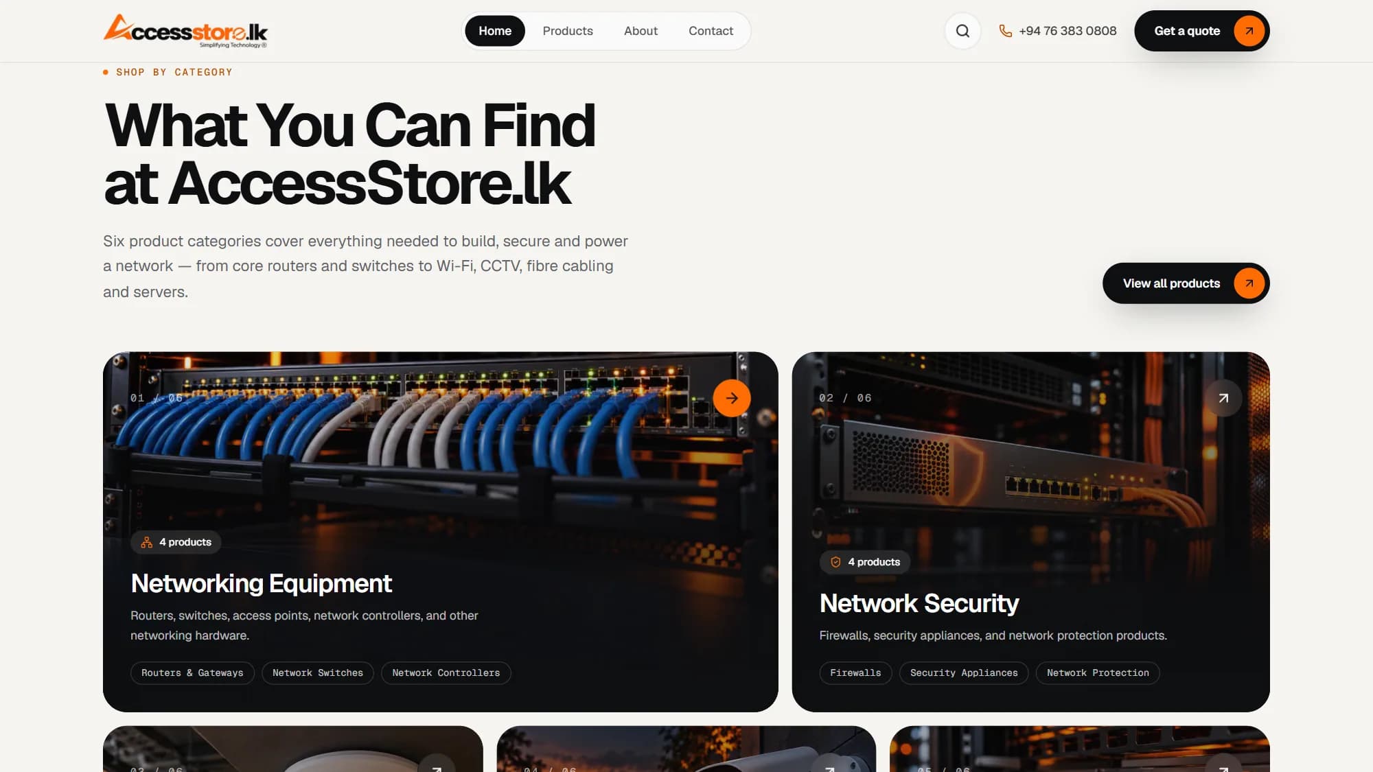 Category landing pages